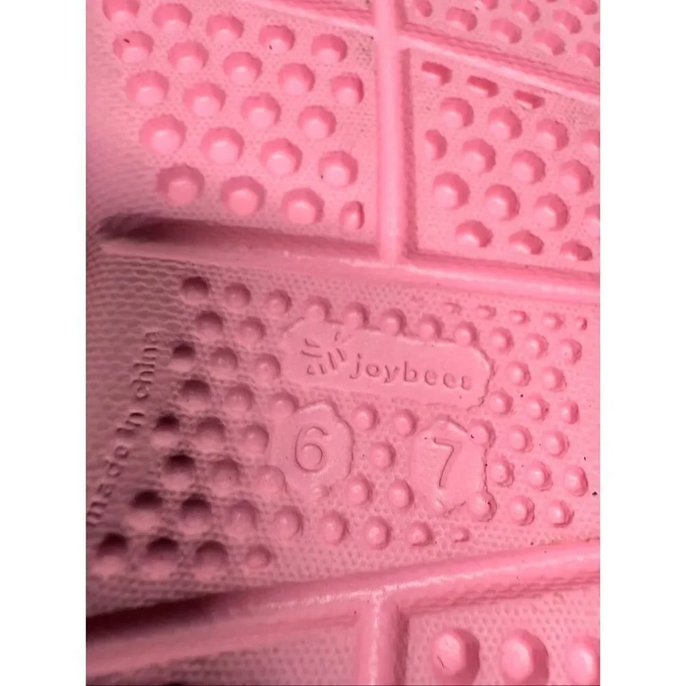 Joybees Clogs Girls Sz 6/7 Pink Dylan Slip On Rubber Lightweight Water Shoes